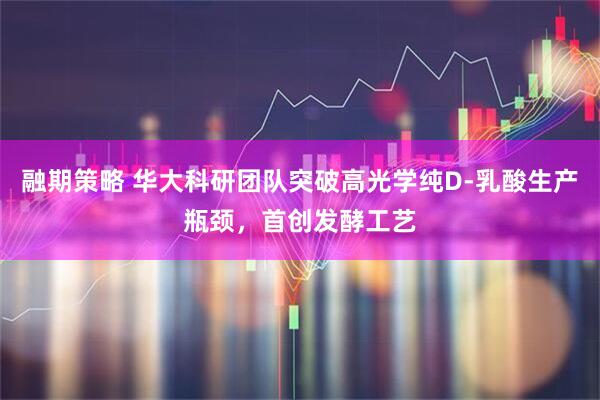 融期策略 华大科研团队突破高光学纯D-乳酸生产瓶颈，首创发酵工艺