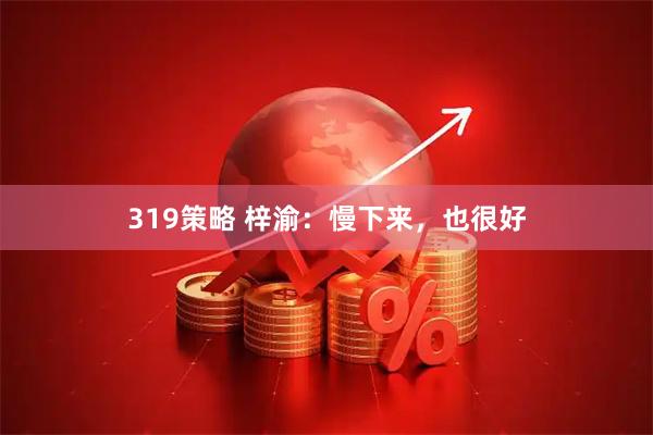 319策略 梓渝：慢下来，也很好